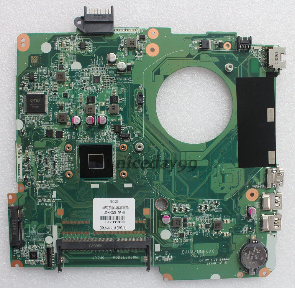 HP 15-F Intel N2840 Laptop Motherboard DAU88MMB6A0 REV:A 804044-501